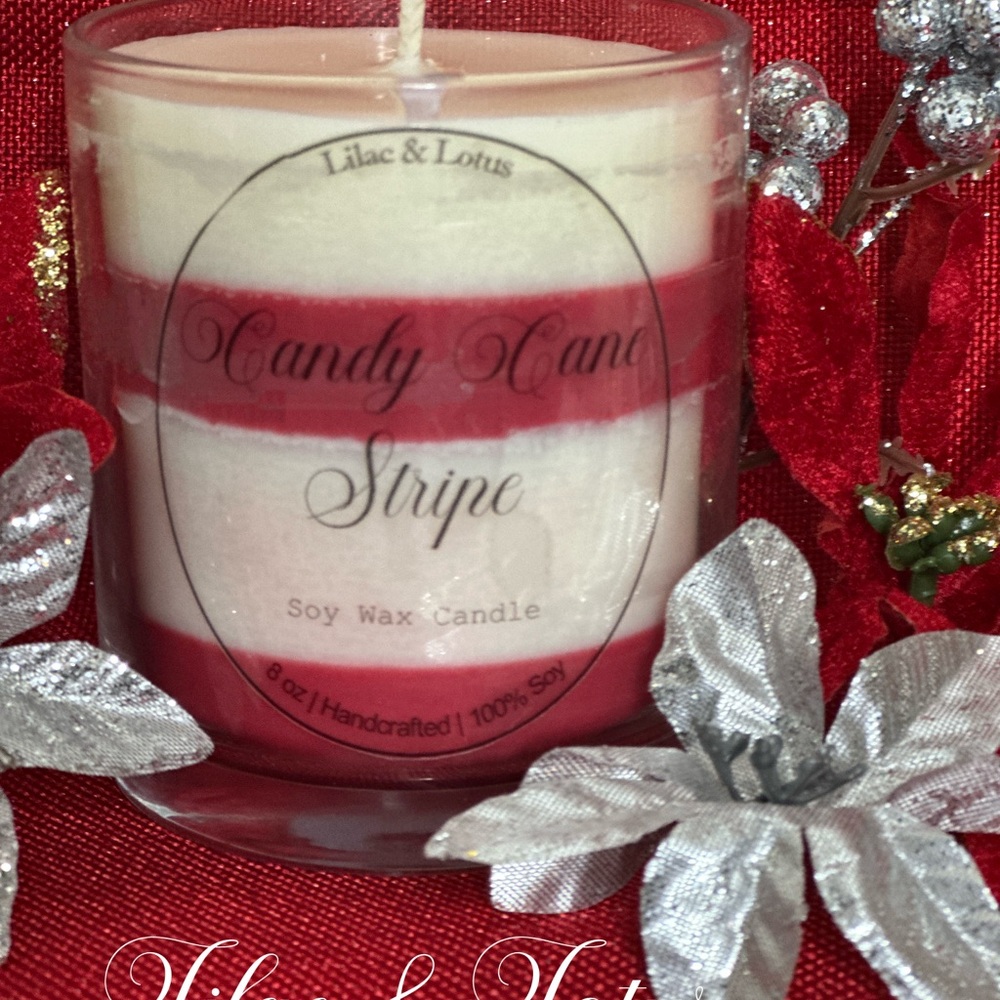 Candy Cane Stripe Candle